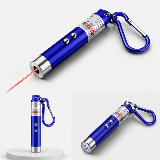 Mini LED Laser Pointer Keychain – Portable Presentation & Pet Toy Light