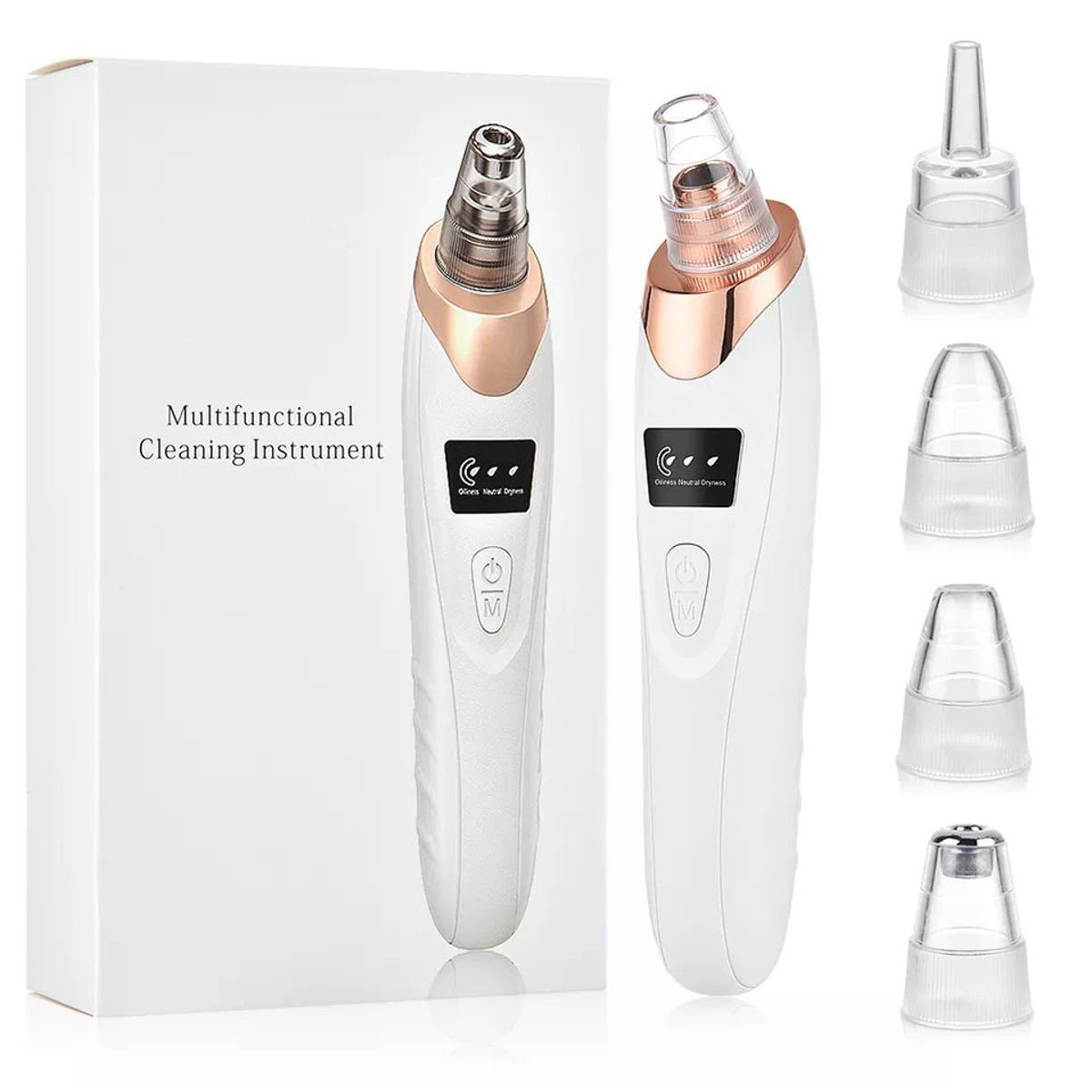 Blackhead Remover Vacuum Pore Cleaner – Electric Facial Acne & Blackhead Removal Device with 5 Suction Heads