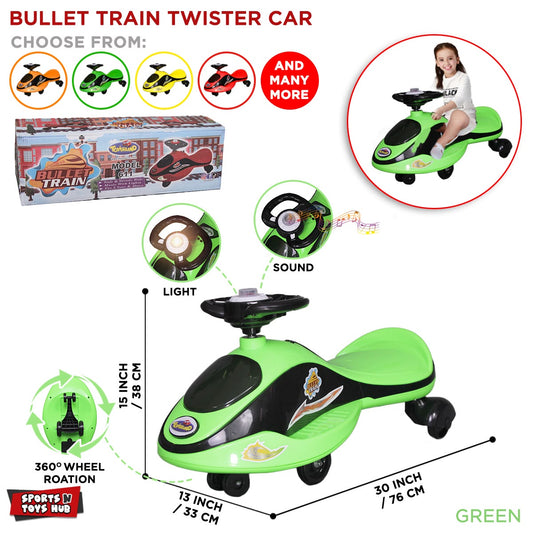 Kids Wiggle Car Ride-On Toy – Self-Driving Swing Car with Steering Wheel for Boys & Girls